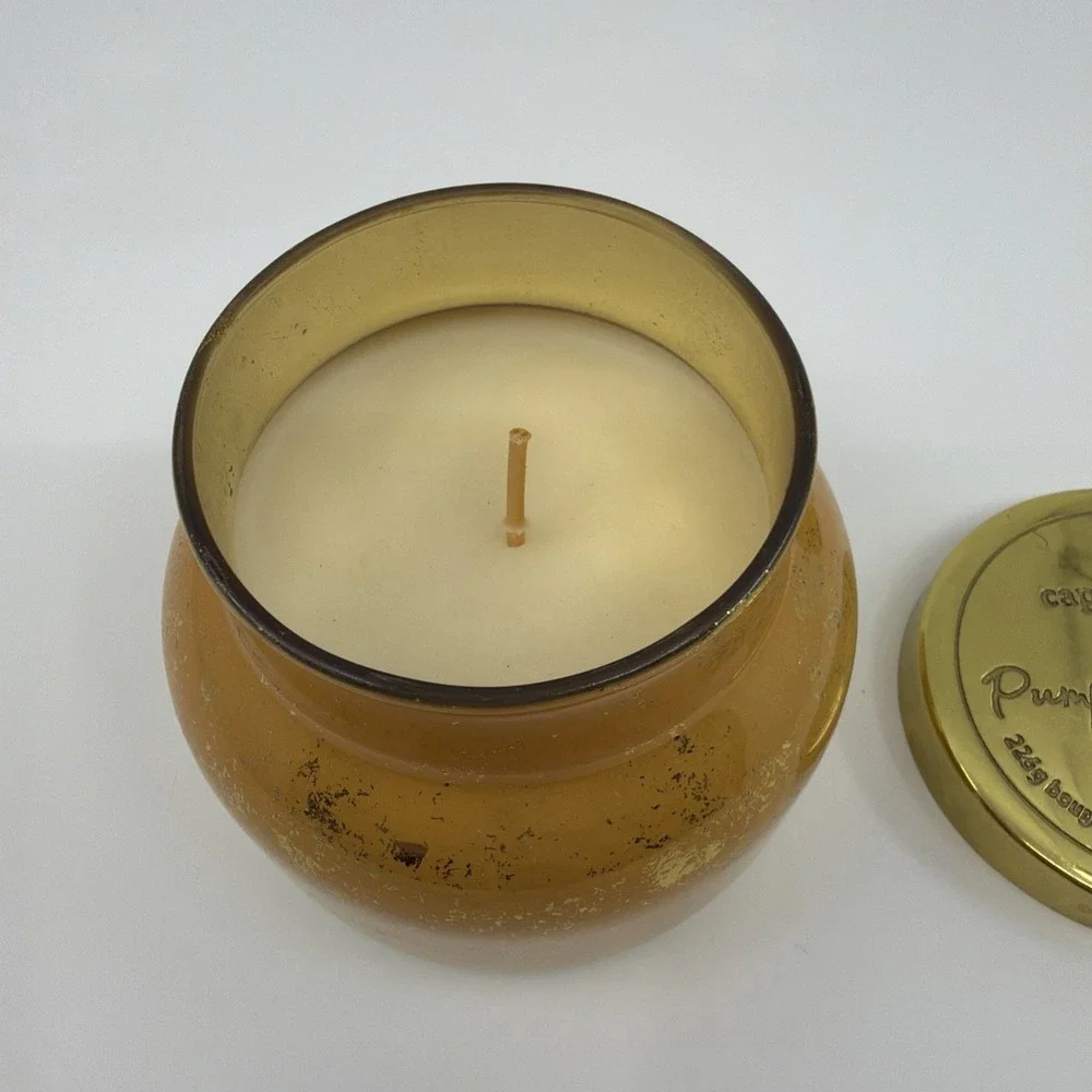 Anthropologie Capri Blue PUMPKIN DULCE Glitz Candle Ombre 8 Oz NEW FREE SHIP